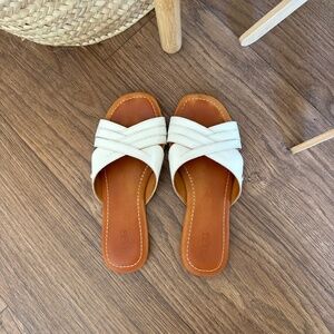 Women UGG Kenliegh white leather sandals_Size 7